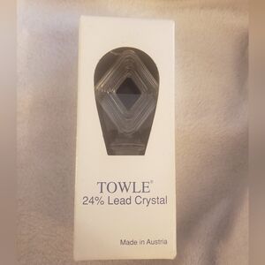 Towle Austrain Lead Crystal Diamond shape Wine Stopper NIB